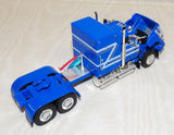 #60-1769 1/64 Blue & White Ford LTL 9000 with 60" Aerodyne Sleeper & Wilson PSAL Stockmaster Spread-Axle Livestock Trailer