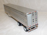 #60-1769 1/64 Blue & White Ford LTL 9000 with 60" Aerodyne Sleeper & Wilson PSAL Stockmaster Spread-Axle Livestock Trailer