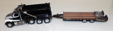 #60-1885 1/64 Black & White Western Star 49X with Ox Bodies Dump Box & Beaver Tail Trailer