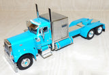 #60-1893 1/64 Cyan & Chrome Peterbilt Model 379 with 60" Vintage Sleeper & MAC Coal End Dump Trailer