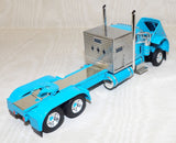 #60-1893 1/64 Cyan & Chrome Peterbilt Model 379 with 60" Vintage Sleeper & MAC Coal End Dump Trailer