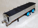 #60-1893 1/64 Cyan & Chrome Peterbilt Model 379 with 60" Vintage Sleeper & MAC Coal End Dump Trailer