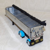 #60-1893 1/64 Cyan & Chrome Peterbilt Model 379 with 60" Vintage Sleeper & MAC Coal End Dump Trailer