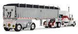 #60-1936 1/64 White & Red Peterbilt Model 389 with 48" Mid-Roof Sleeper & MAC Coal End Dump Trailer