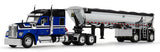 #60-2009 1/64 Blue & Black Kenworth W990 with 76" Mid-Roof Sleeper & MAC Half Round End Dump Trailer