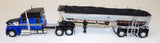 #60-2009 1/64 Blue & Black Kenworth W990 with 76" Mid-Roof Sleeper & MAC Half Round End Dump Trailer