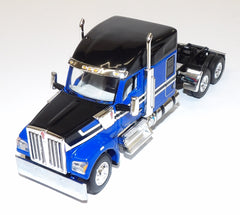 #620091 1/64 Blue & Black Kenworth W990 with 76" Mid-Roof Sleeper - No Box