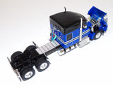 #60-2009 1/64 Blue & Black Kenworth W990 with 76" Mid-Roof Sleeper & MAC Half Round End Dump Trailer