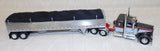 #60-2137 1/64 Gray & Viper Red Kenworth W900A with 36" Sleeper & Silver 43' Wilson Pacesetter Tandem-Axle Grain Trailer