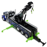 #60-2248 1/64 Black & Blue Peterbilt Model 389 Day Cab with Miller Century Model 1150 Rotator Wrecker