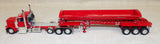 #60-2337 1/64 Red Peterbilt 589 Tri-Axle Day Cab with SmithCo Side Dump Tri-Axle Trailer