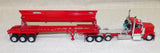 #60-2337 1/64 Red Peterbilt 589 Tri-Axle Day Cab with SmithCo Side Dump Tri-Axle Trailer