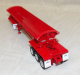 #60-2337 1/64 Red Peterbilt 589 Tri-Axle Day Cab with SmithCo Side Dump Tri-Axle Trailer