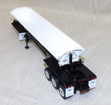 #60-2339 1/64 White & Black Peterbilt 589 Tri-Axle Day Cab with SmithCo Side Dump Tri-Axle Trailer