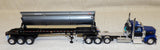 #60-2340 1/64 Blue & Black Peterbilt 589 Tri-Axle Day Cab with SmithCo Side Dump Tri-Axle Trailer