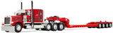 #60-2355 1/64 Anty Trucking & Rigging Red Peterbilt Model 379 with 63" Flat Top Sleeper & Fontaine Magnitude Lowboy Trailer with Fliptail