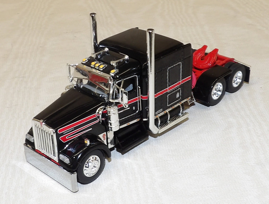 #620351 1/64 Black & Red Kenworth W900L with 72" Aerocab Flattop Sleeper - No Box
