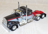 #60-2137 1/64 Gray & Viper Red Kenworth W900A with 36" Sleeper & Silver 43' Wilson Pacesetter Tandem-Axle Grain Trailer