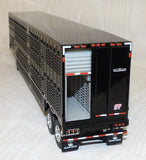 #621722 1/64 Black Wilson Silverstar Tandem Axle Livestock Trailer - No Box