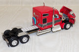 #60-2176 1/64 Red & Black Kenworth W990 with 76" Mid-Roof Sleeper & Black Lode King Distinction Tri-Axle Hopper Trailer