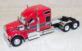 #60-2176 1/64 Red & Black Kenworth W990 with 76" Mid-Roof Sleeper & Black Lode King Distinction Tri-Axle Hopper Trailer
