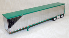 #621922 1/64 Chrome & Green 53' Utility Spread-Axle Trailer - No Box
