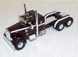 #60-2218  1/64 Dark Cherry & White Peterbilt Model 351 with 36" Sleeper & 34' Wilson Pacesetter Tandem-Axle Grain Trailer