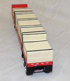 #623442 1/64 Red 48' Utility Flatbed Trailer with Lumber Load - No Box