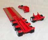 #623552 1/64 Red Fontaine Magnitude Triple Axle Lowboy Trailer with Fliptail - No Box