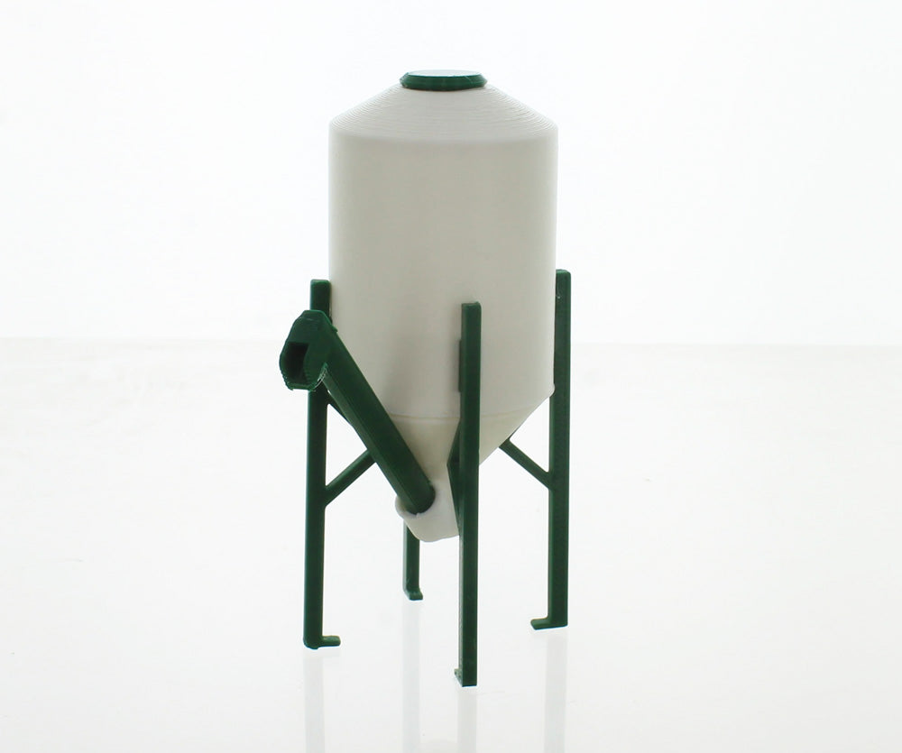 #64-305-WT 1/64 White Smooth Side Storage Bin on Legs