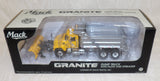 #69-0021 1/64 Yellow Mack Granite Dump Truck with Plow and Spreader