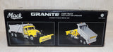 #69-0021 1/64 Yellow Mack Granite Dump Truck with Plow and Spreader