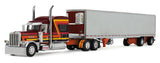 #69-2073 1/64 Hurricane Express Peterbilt Model 389 with 70" Mid-Roof Sleeper & 53' Utility Spread-Axle Refrigerated Trailer