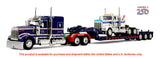 #69-2311 1/64 America250 Kenworth W900L with 72" Aerocab Flat Top Sleeper & Fontaine Magnitude Lowboy Trailer with Kenworth W900A Load
