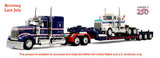 #69-2311 1/64 America250 Kenworth W900L with 72" Aerocab Flat Top Sleeper & Fontaine Magnitude Lowboy Trailer with Kenworth W900A Load