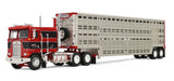#69-2432 1/64 Koppes Truck Line Kenworth K100 COE Flat Top & Vintage 45' Wilson Livestock Trailer