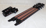 #71233 1/64 White Peterbilt Model 589 131-inch BBC Triple Axle Day Cab & Trail King TK170 Hydraulic Gooseneck Lowboy Trailer with Jeep & Booster