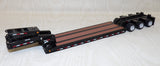 #71233 1/64 White Peterbilt Model 589 131-inch BBC Triple Axle Day Cab & Trail King TK170 Hydraulic Gooseneck Lowboy Trailer with Jeep & Booster