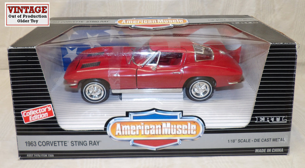 #7359 1/18 1963 Corvette Sting Ray - Riverside Red