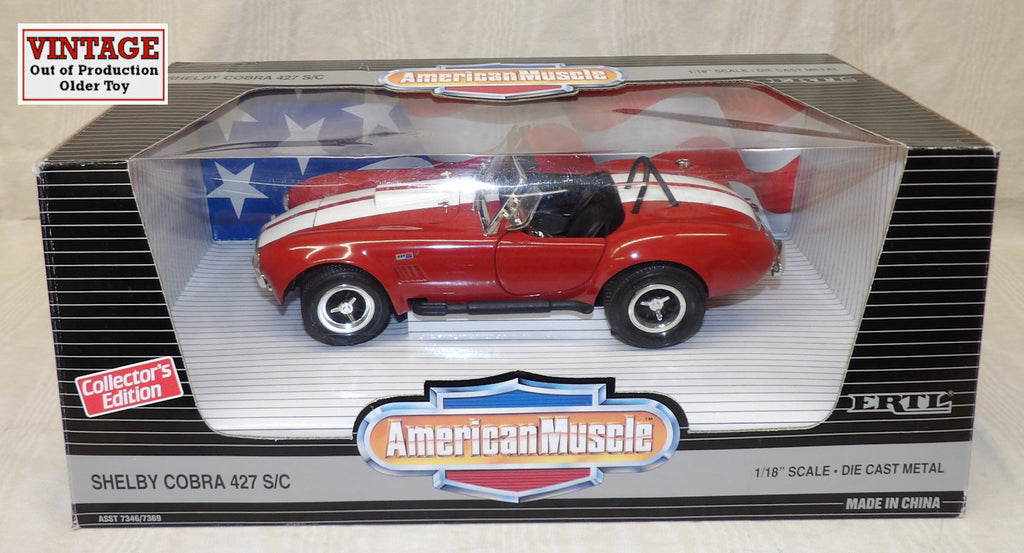 #7369 1/18 Shelby Cobra 427 S/C - Ragoon Red with White Stripe
