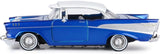 #79030BL 1/24 Get Low Blue & White 1957 Chevy Bel Air Lowrider