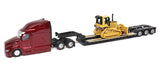 #84419 1/87 Peterbilt Model 579 UltraLoft Tandem Tractor with Lowboy Trailer & Cat D5M Dozer