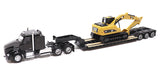 #84420 1/87 Kenworth T880s SBFS 40' Sleeper Tandem Tractor with Lowboy Trailer & Cat 320D L Hydraulic Excavator