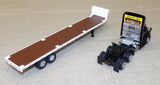 #84675 1/64 Black Peterbilt 579 with Flatbed Trailer, Cat 272D Skid Steer Loader & Pallet Boxes