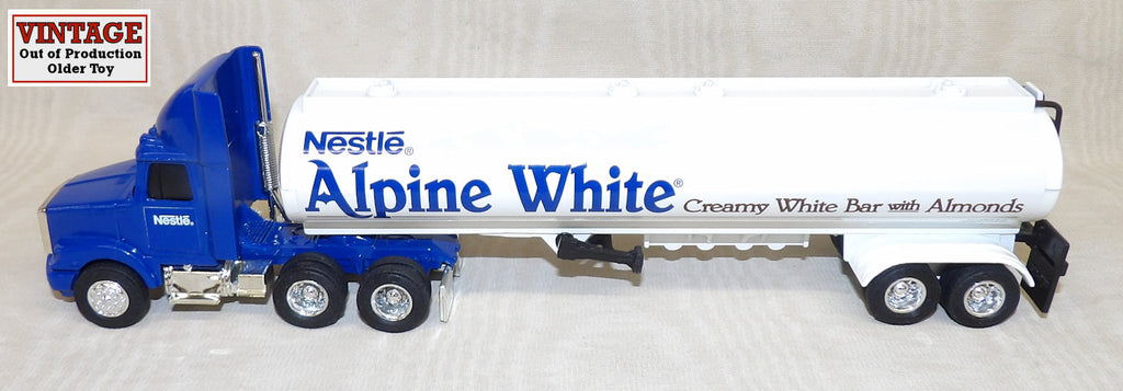 #9347 1/64 Nestle Alpine White WhiteGMC Aero Conventional with Tanker Trailer
