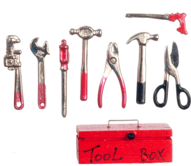 #B0251 1/12 Red Toolbox with Tools