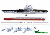 #B0698 Model Bricks Aircraft Carrier 2-in-1 Building Brick Set
