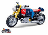 #B0958 Model Bricks Colorful Motorcycle Building Brig Set