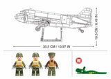 #B1366 WWII Douglas C-47 Skytrain Troop Carrier Airplane Building Brick Set