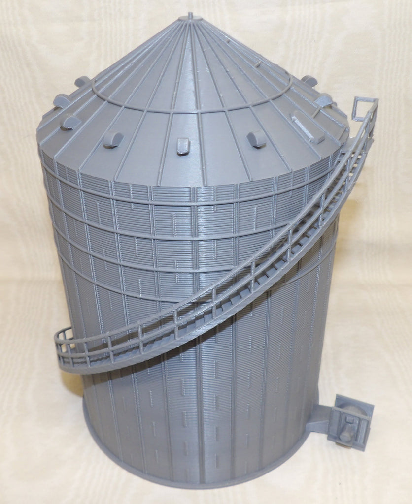 #CB1301 1/64 Large Grain Bin with Steps & Fan, 3-D Printed